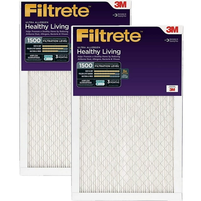 20x25x1 19.6 x 24.6 Filtrete 1250 Ultra Allergen Filter by 3M 4 Pack