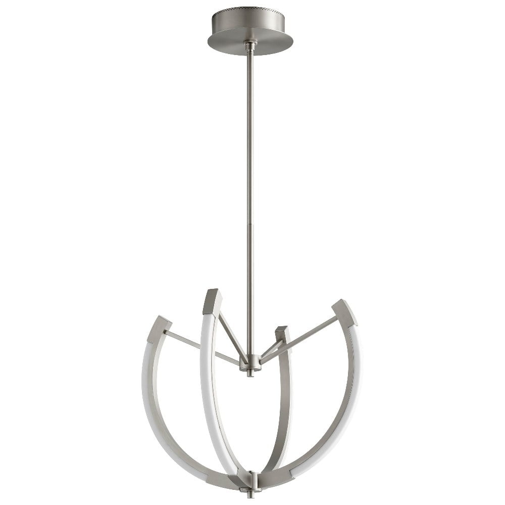 21 Inch 40W 4 Led Chandelier-Satin Nickel Finish Oxygen Lighting 3-6140-24