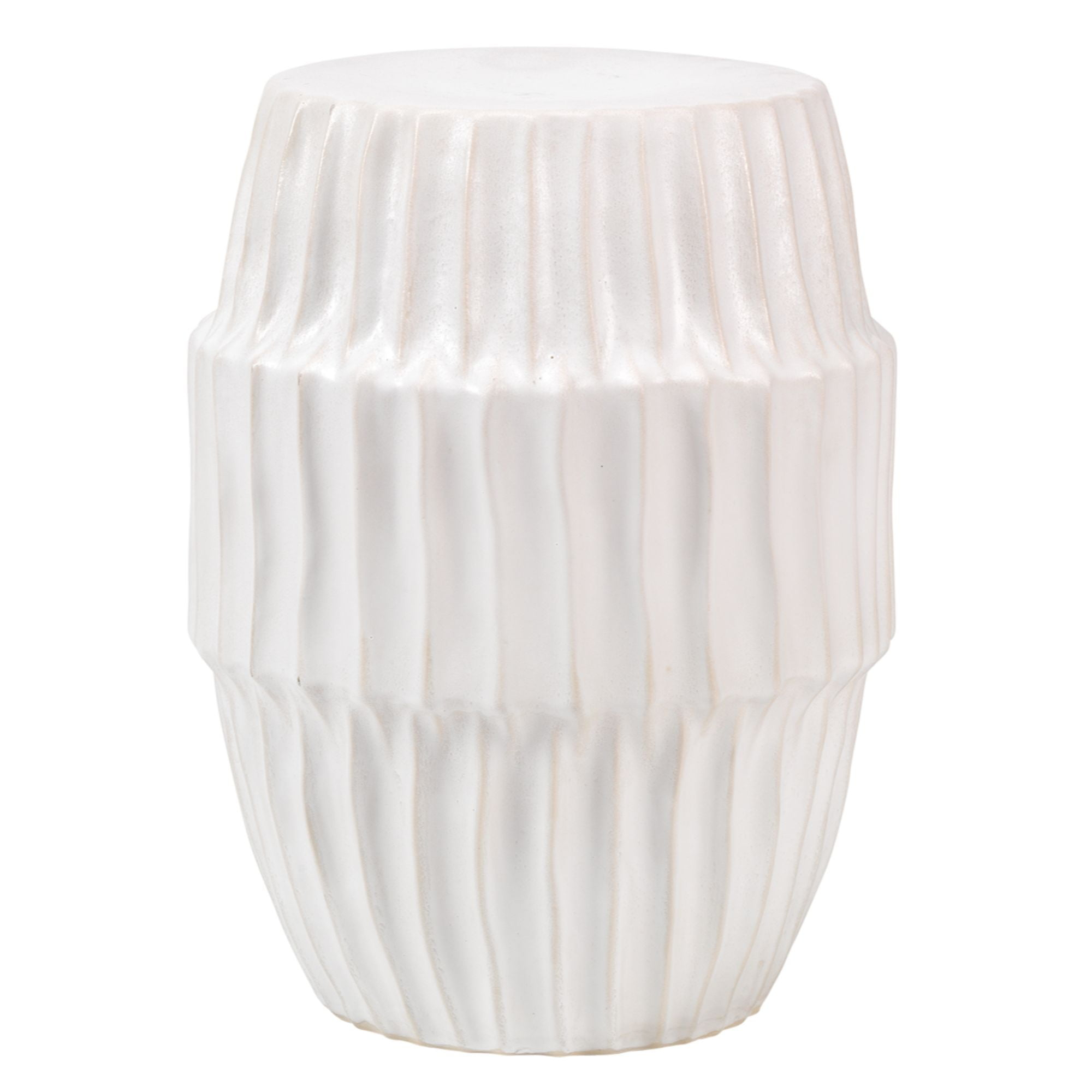 Jamie Young Co Algae Hollow Center Coastal Ceramic Side Table in White