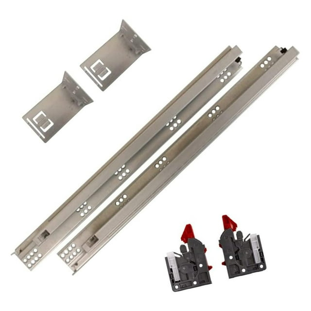21 in. Soft Close Full Extension Undermount Drawer Slides 85 lb Capacity