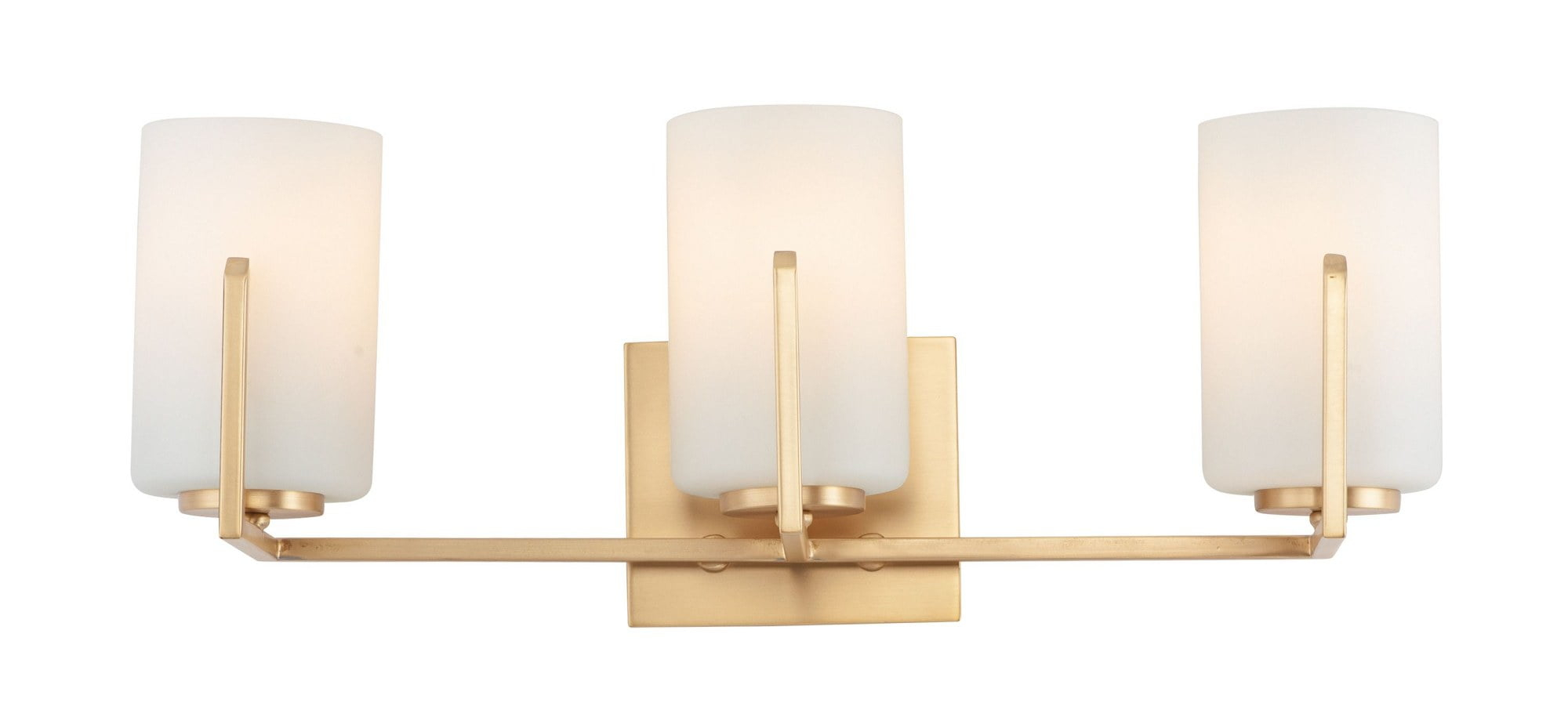 21283SWSBR-Maxim Lighting-Dart 3 Light Bath Vanity Approved for Damp Locations-Satin Brass Finish