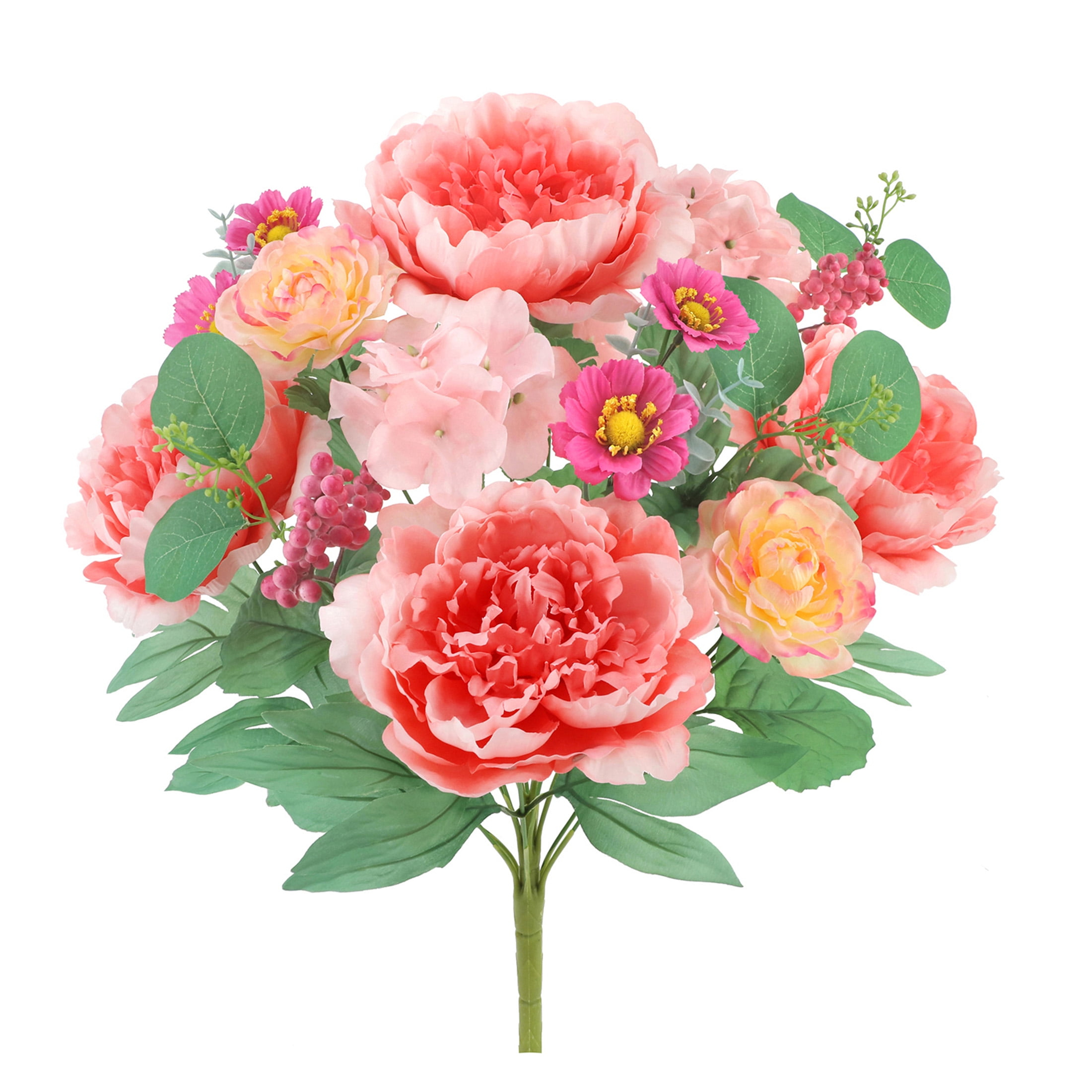 22" Peony & Hydrangea Mix Deluxe Bush by Ashland® - Spring Floral and Greenery