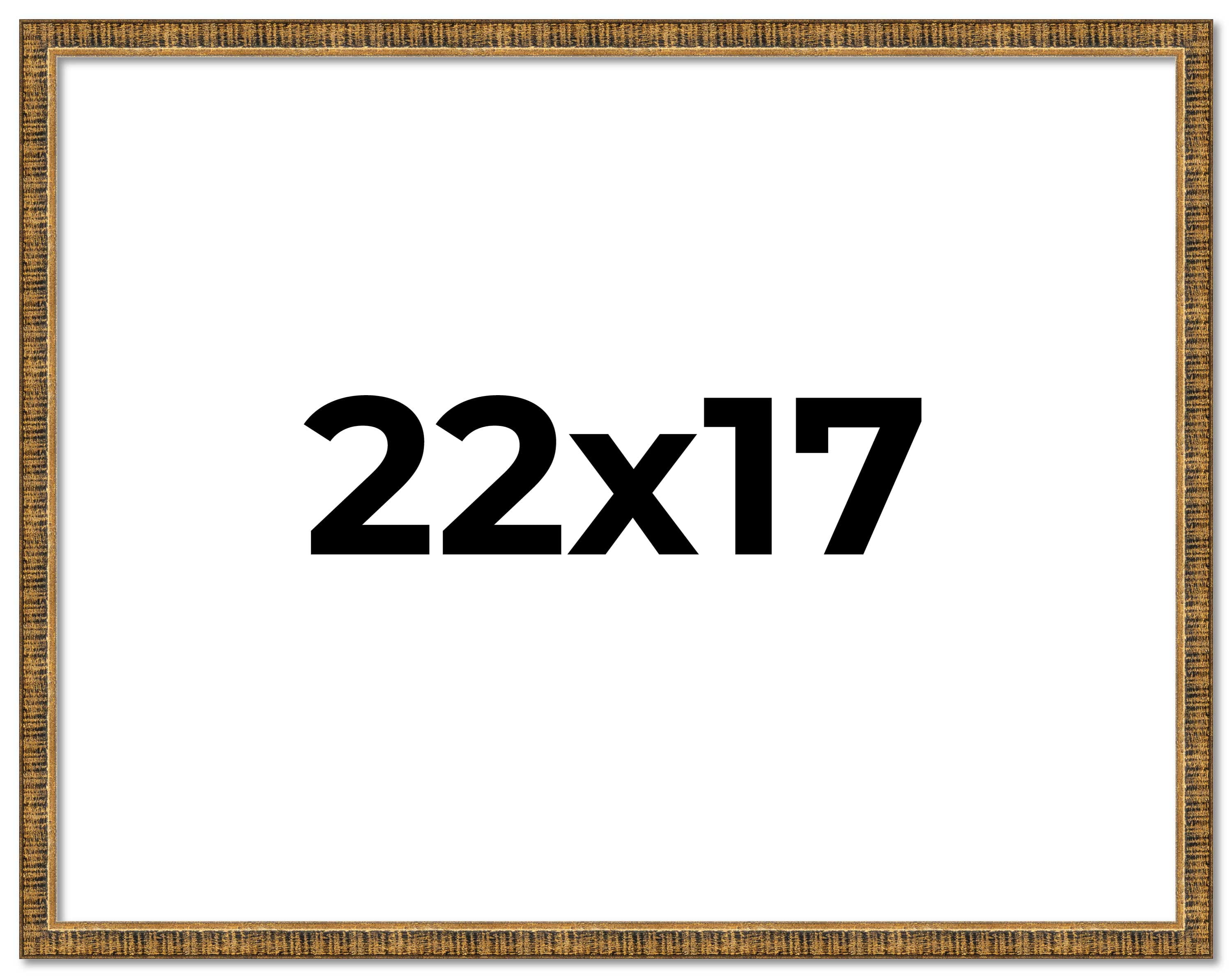 22x17 Frame Gold Solid Wood Picture Frame - Complete Modern Photo Frame Includes UV Acrylic