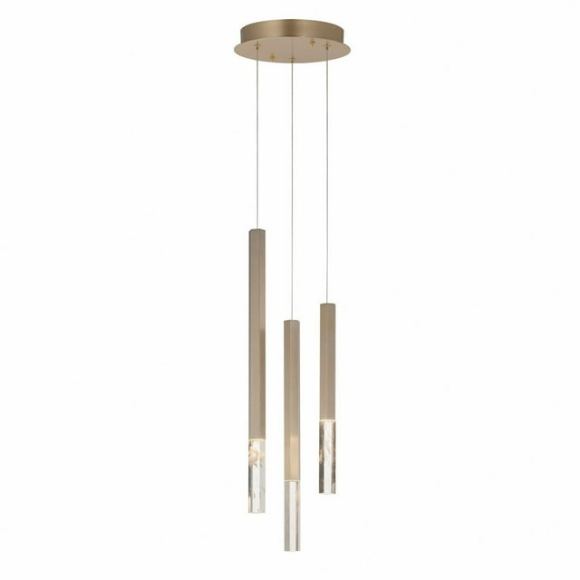 23.75 Inch 15W 3 Led Pendant-Gold Finish Et2 Lighting E11023-95Gld