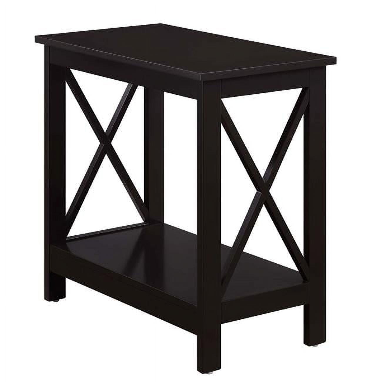23.75 x 12 x 23.75 in. Oxford Chairside End Table with Shelf, Espresso