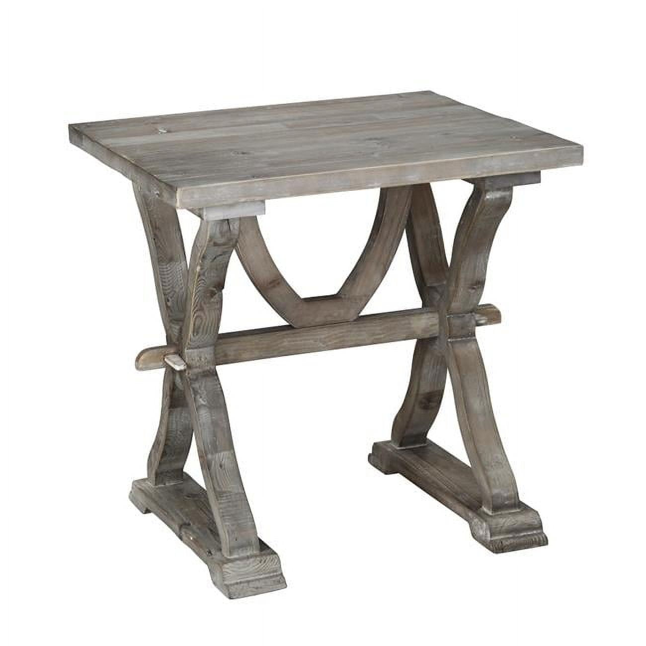 23.75 x 23.75 x 22.75 in. Colette Side Table in White Wash