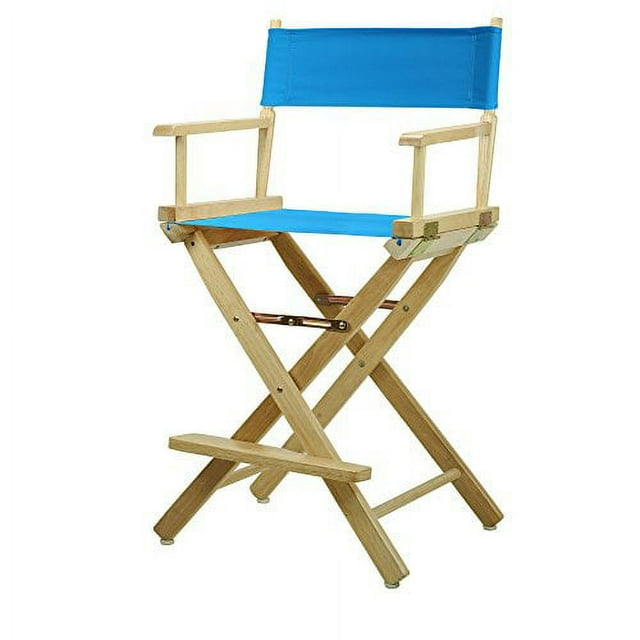 "24" Director's Chair Natural Frame-Turquoise Canvas"