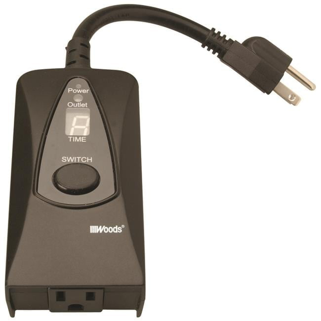 Woods 50013WD 24-Hour Dusk to Dawn Lighting Timer with Photocell and Digital Display