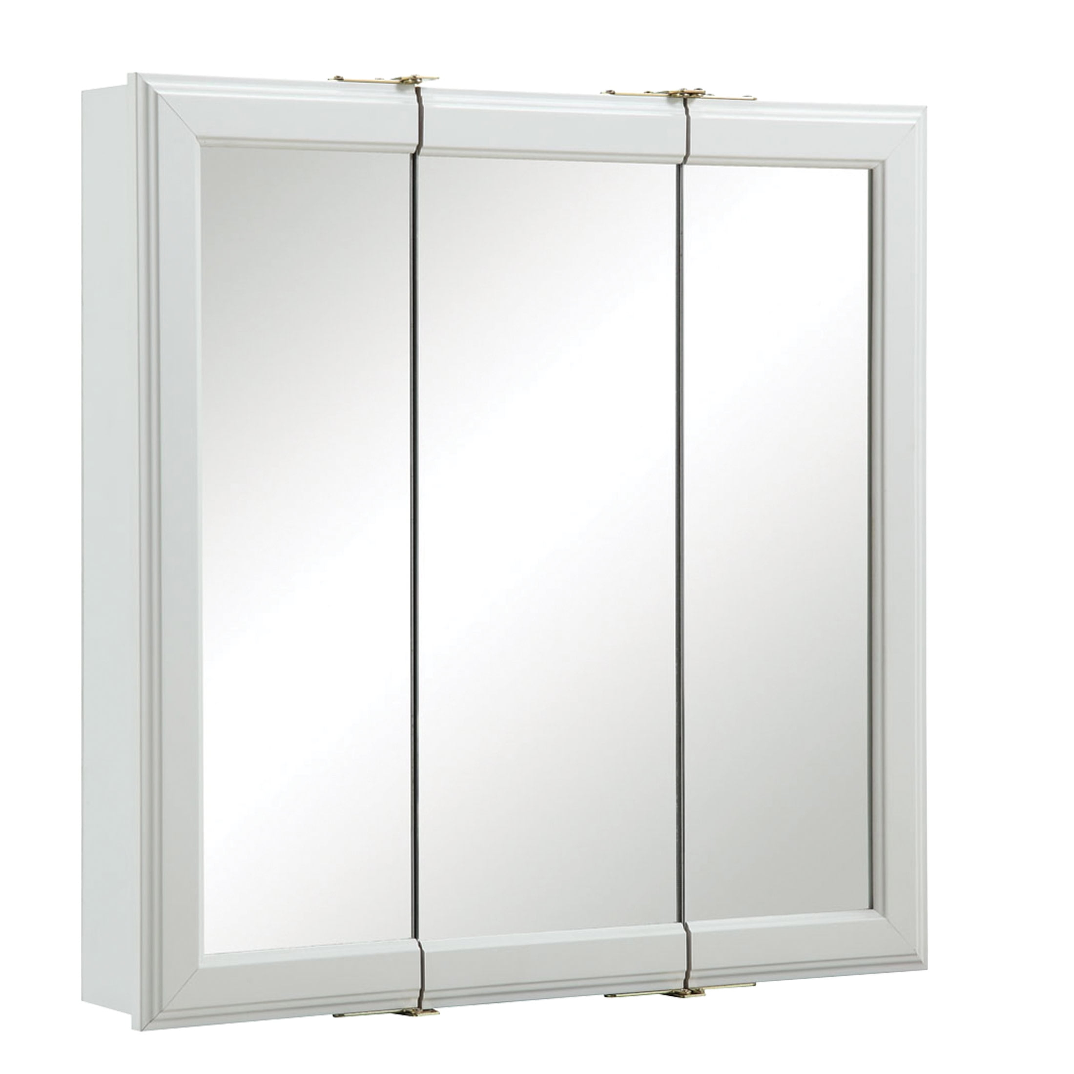 24 Inch Bathroom Medicine Cabinet, Wall Mounted, 3 Mirror, Doors White – Design House, 535849-WHT