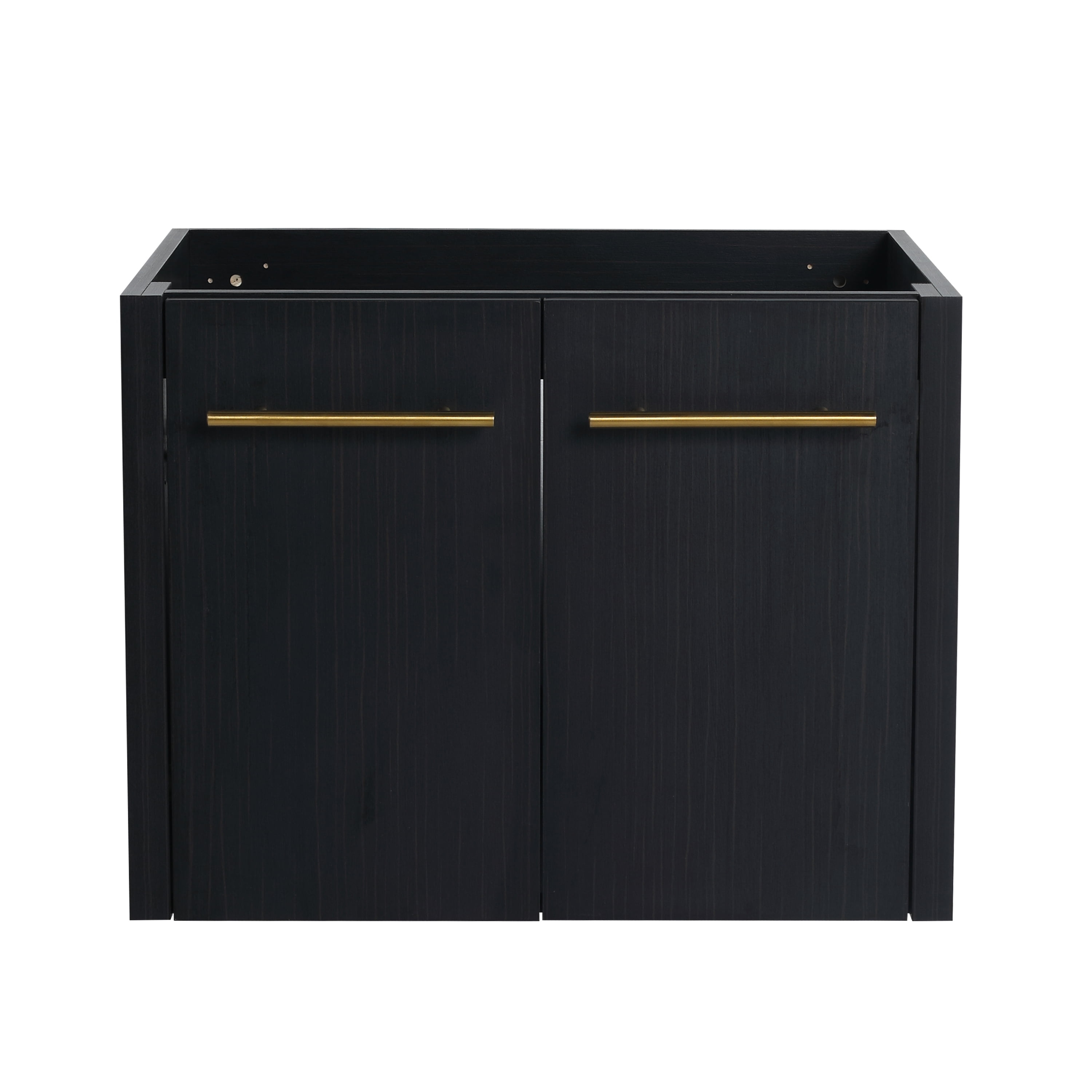 24 Inch Wall-mounted Bathroom Vanity (Only the Cabinet Body, No Top Sink), Black Chestnut