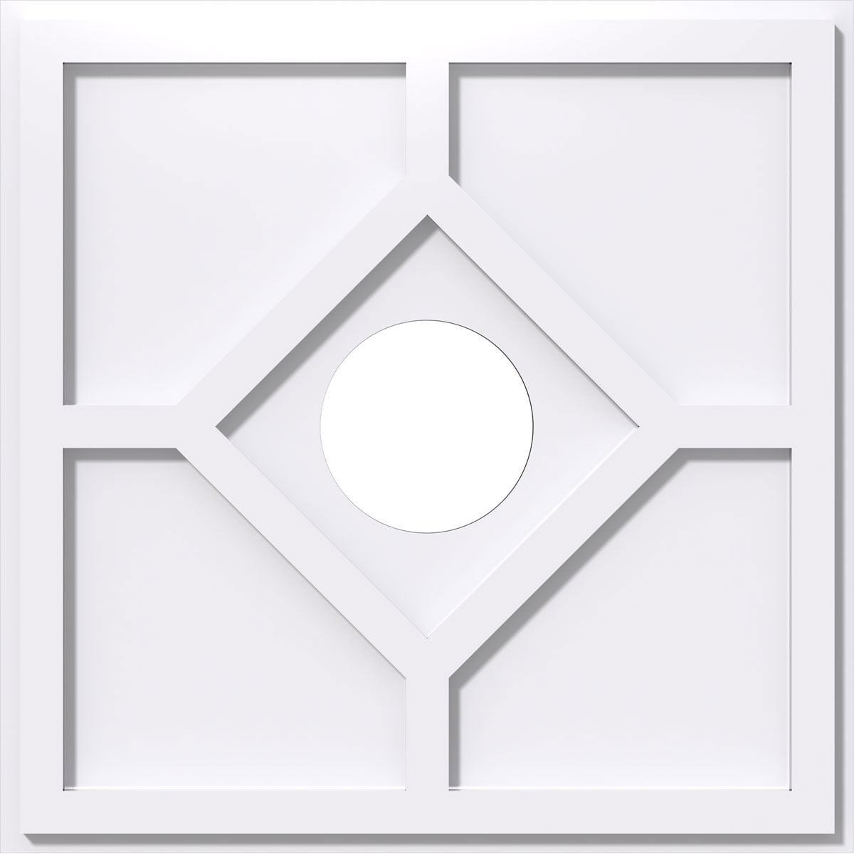 24"OD x 6"ID x 8 1/4"C x 1"P Embry Architectural Grade PVC Contemporary Ceiling Medallion