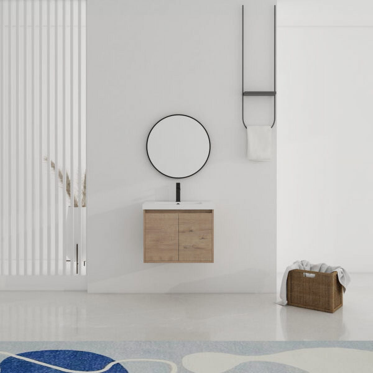 24" SINK VANITY WITH KD PACKAGE PLYWOOD, GEL-COAT TOP, NO FAUCET