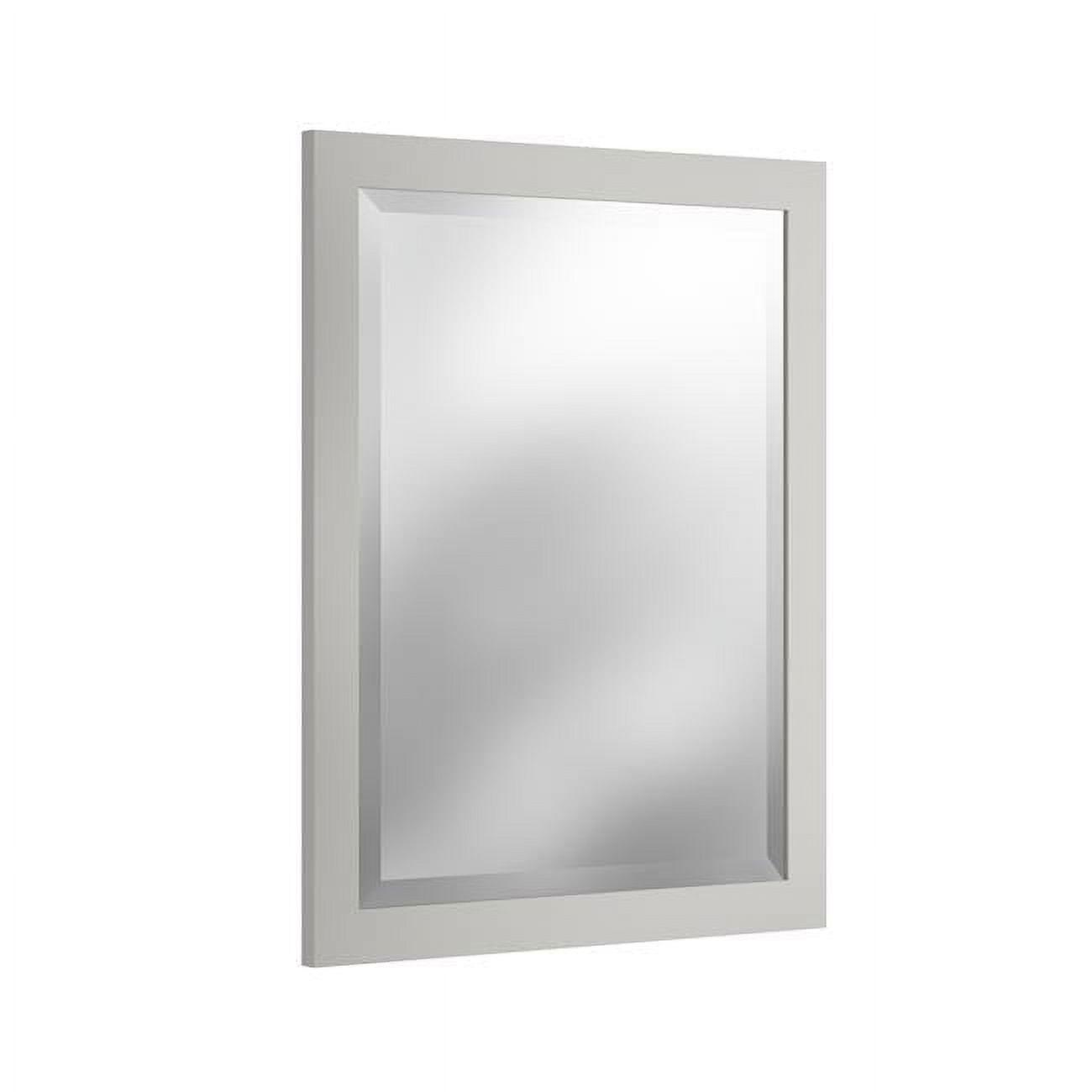 Alaterre Furniture 24" Beveled Bath Vanity Mirror, Gray