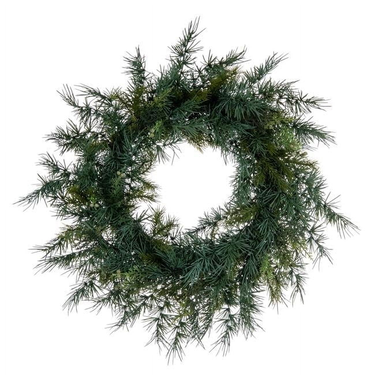 Ophelia & Co. Ophelia & Co. 24" Green Green Cedar Pinecone Wreath. Features a grapevine base.