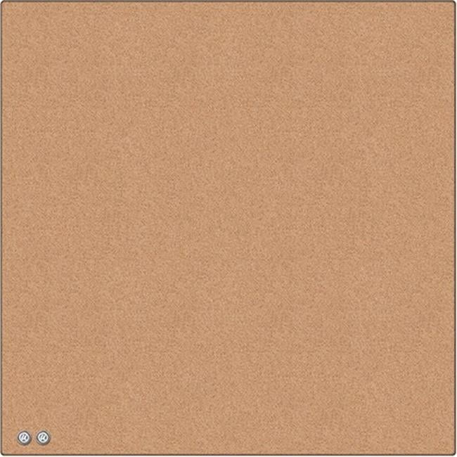 24 x 18 in. Cork Canvas Bulletin Board, Natural & Birch