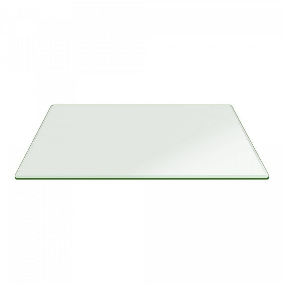 24 x 36 Inch Rectangle Glass Table Top 3/8 Inch Thick Clear Tempered Glass With Bevel Edge Polished Radius Corners