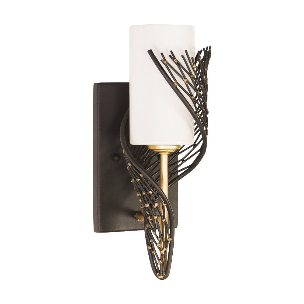 240K01RMBFG-Varaluz Lighting-Flow - 1 Light Right Wrap Wall Sconce-Matte Black Finish