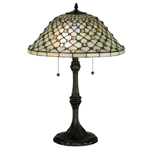 Meyda Lighting Meyda Tiffany & Stained Glass Metal Table Lamp