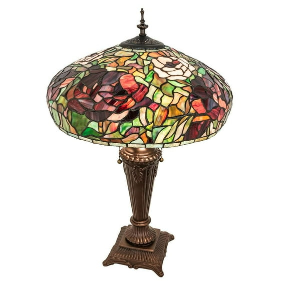 26" High Tiffany Peony Table Lamp