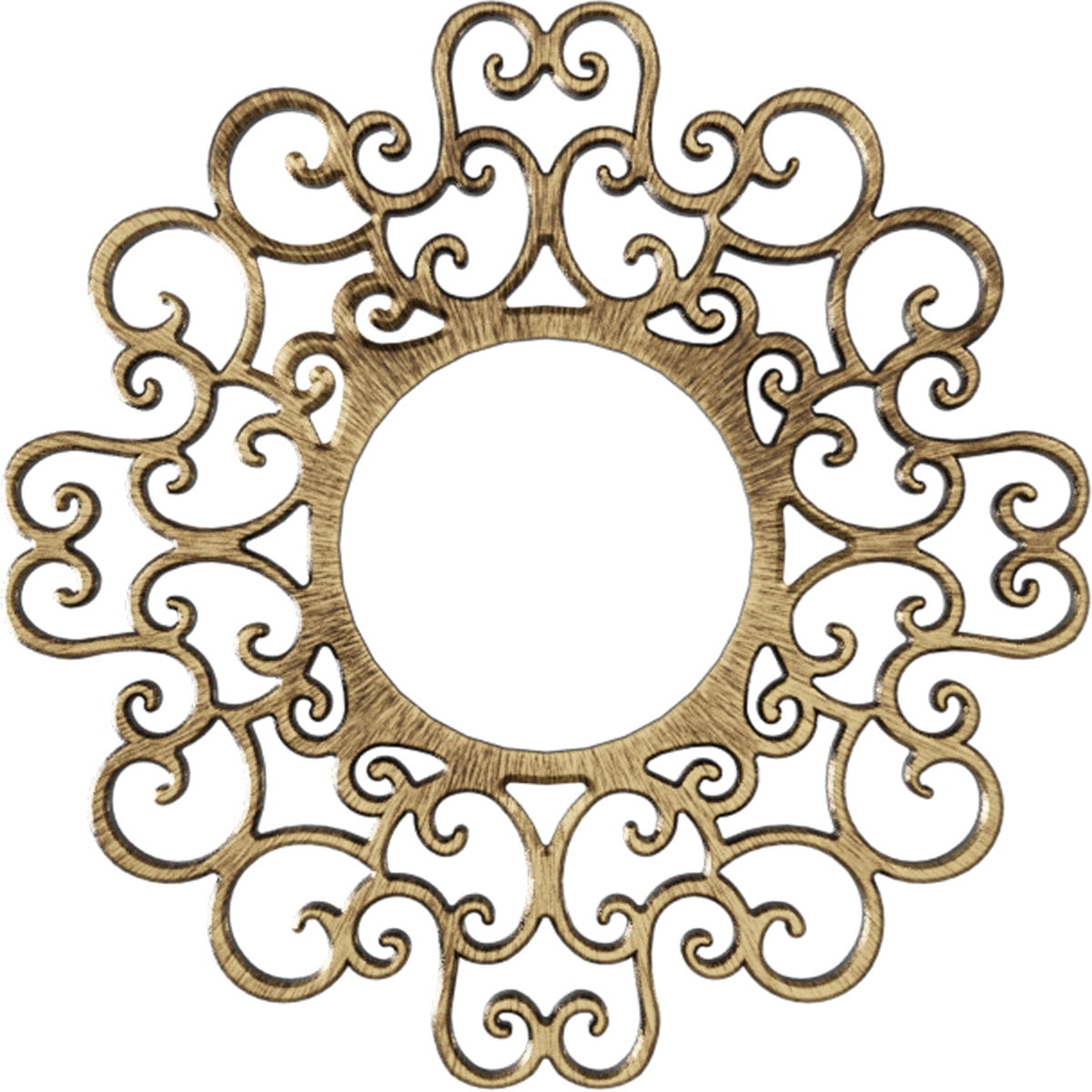 26"OD x 9 7/8"ID x 3/4"P Reims Architectural Grade PVC Pierced Ceiling Medallion, Antiqued Brass