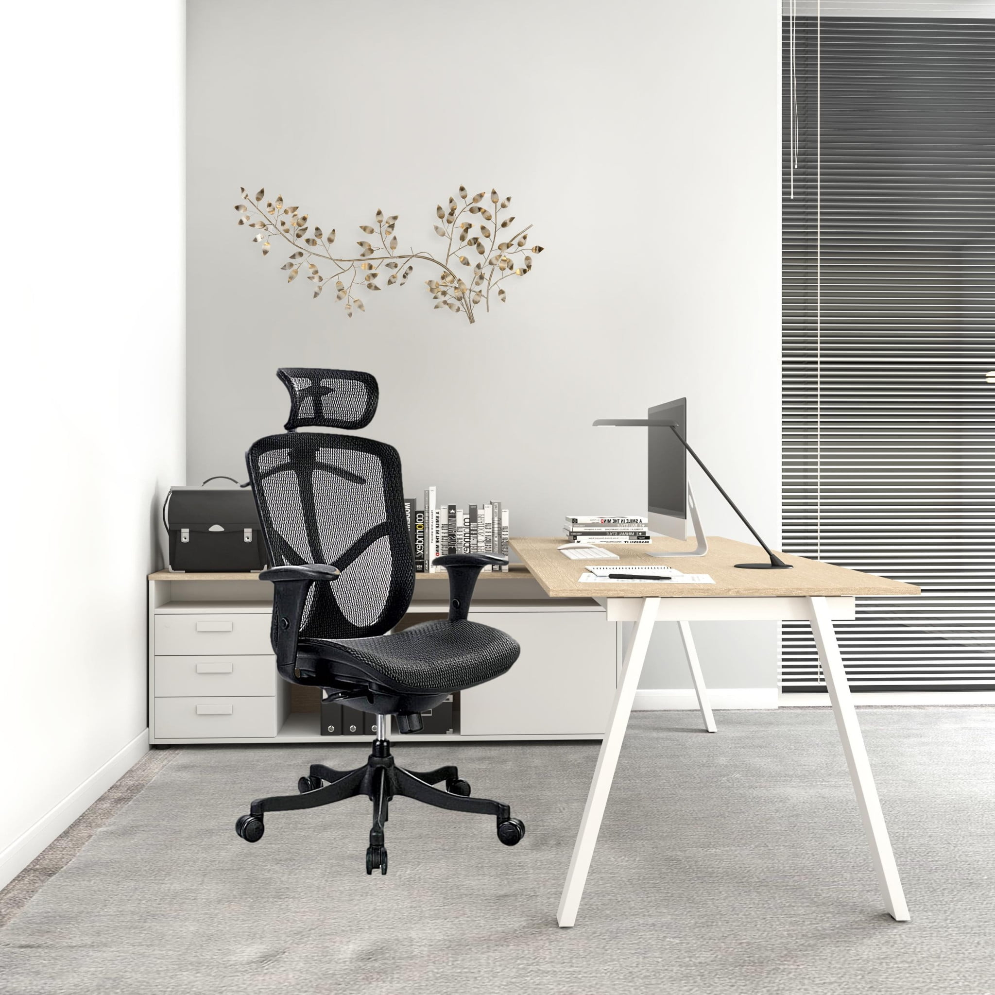 26" x 27.5" x 46" Black Mesh High Tilt Chair