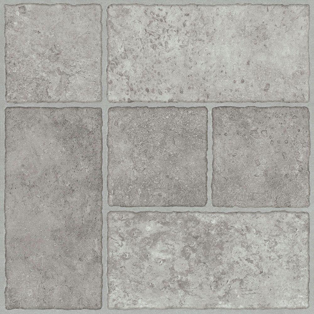 Trafficmaster Peel N' Stick Tile 12 In. X 12 In. Bodden Bay Grey 1.65Mm (0.065 In.) / 30 Sq. Ft. Per Case