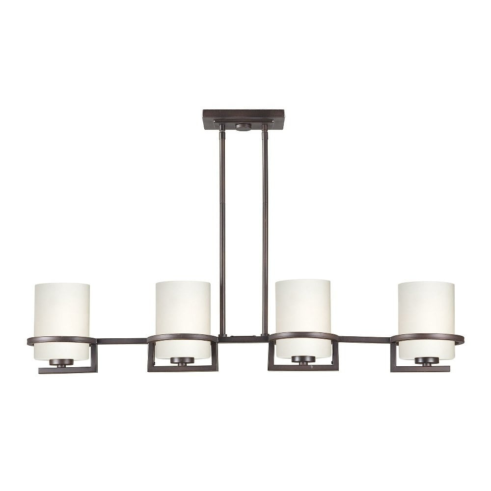 2766-04-32-Forte Lighting-Halo - 4 Light Island In Transitional Style-8 Inches Tall and 39.5 Inches Wide