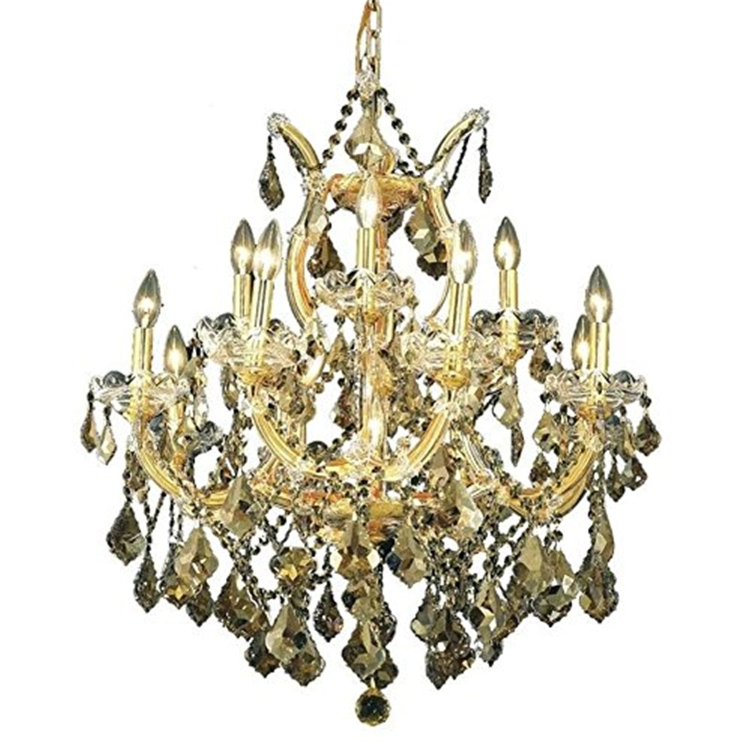 2800 Maria Theresa Collection Chandelier D:27in H:26in Lt:13 Gold Finish (Royal Cut Crystals)
