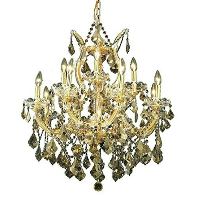 2800 Maria Theresa Collection Chandelier D:27in H:26in Lt:13 Gold Finish (Royal Cut Crystals)