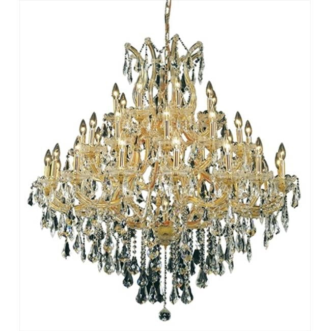 2801G44G-RC 44 W x 44 H in. Maria Theresa Collection Large Hanging Fixture - Royal Cut- Gold Finish