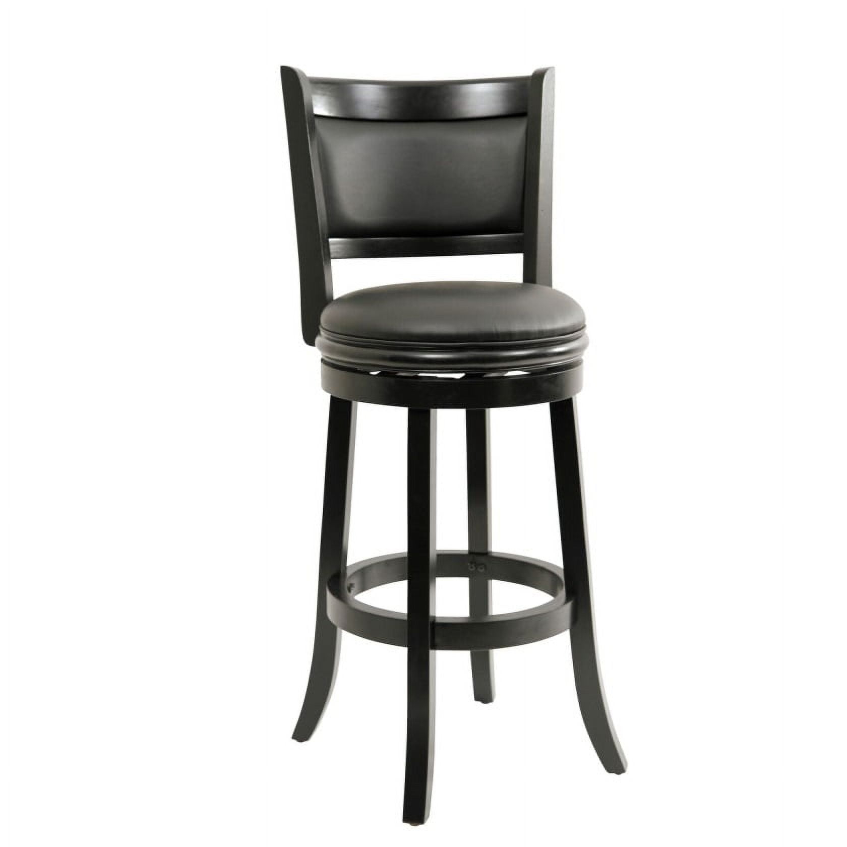 29" Augusta Swivel Stool, Black