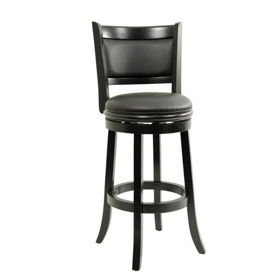 29" Augusta Swivel Stool, Black