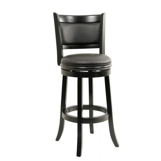 29" Augusta Swivel Stool, Black