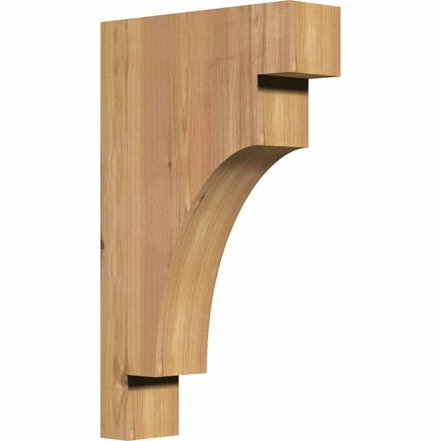 3 1/2"W x 12"D x 20"H Mediterranean Smooth Corbel, Western Red Cedar