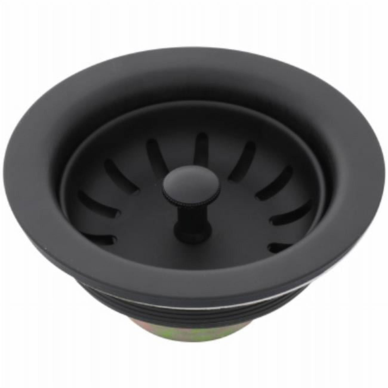 3.5 in. Matte Black Basket Sink Strainer