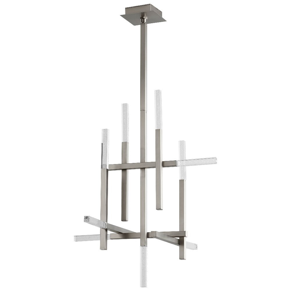 36.5 Inch 18.9W 9 Led Chandelier-Satin Nickel Finish Oxygen Lighting 3-636-24