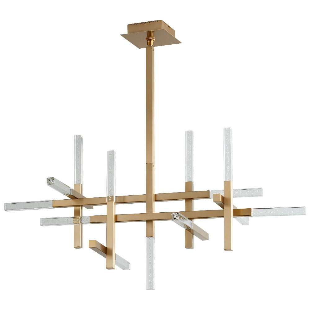 42 Inch 27.3W 13 Led Chandelier-Aged Brass Finish Oxygen Lighting 3-637-40