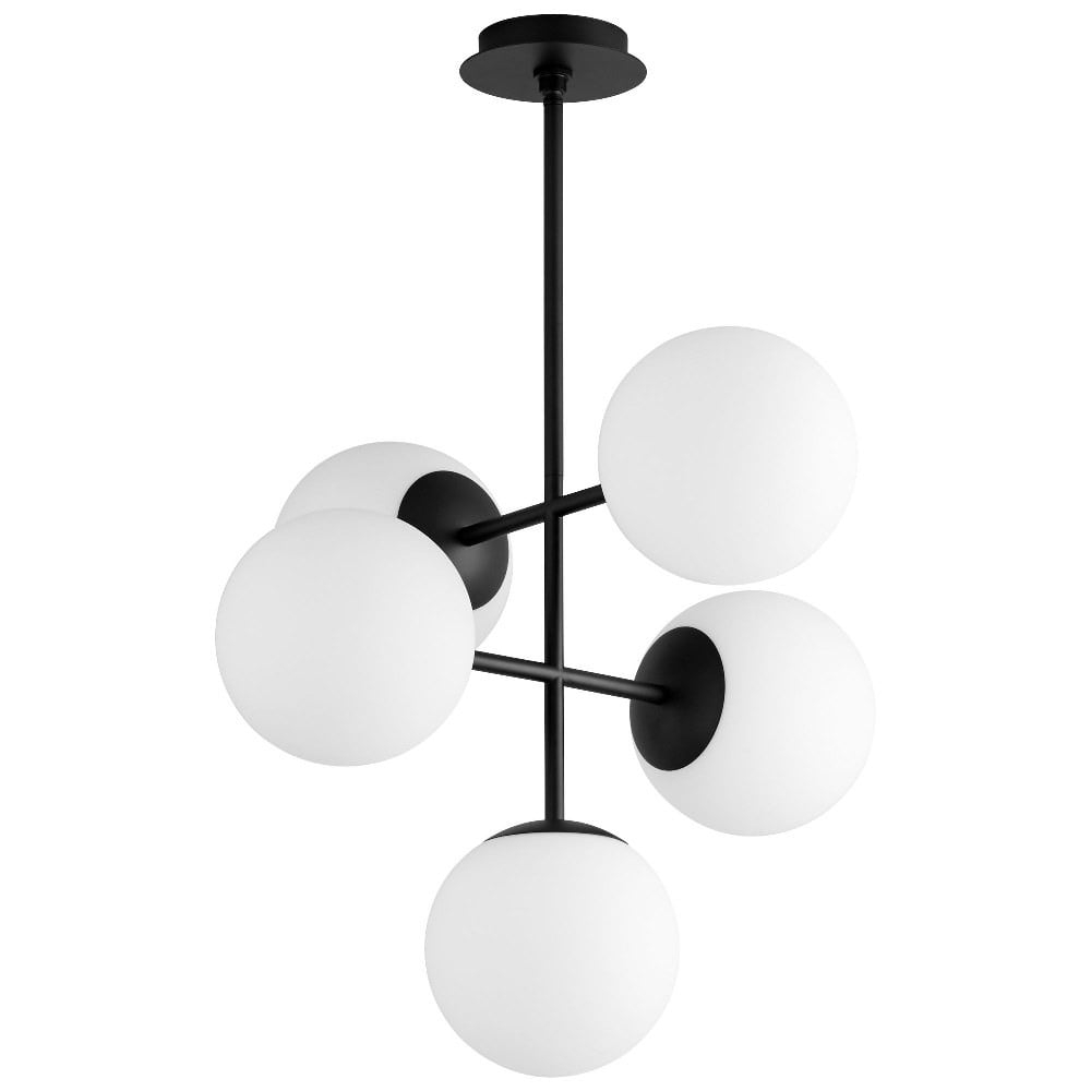 3-681-15-Oxygen Lighting-Nebula - 21.75 Inch 30W 5 LED Pendant-Black Finish