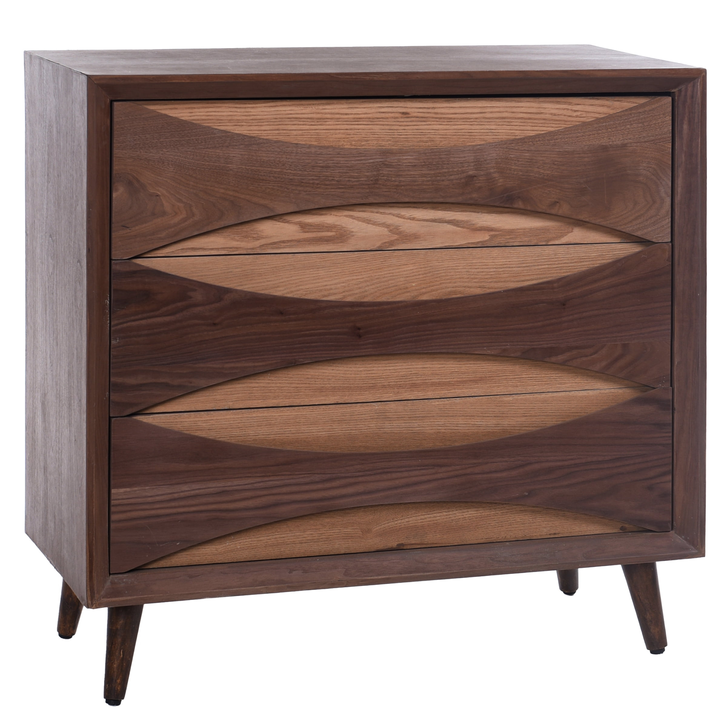 3-Drawer Chest - Walnut Stain Finish