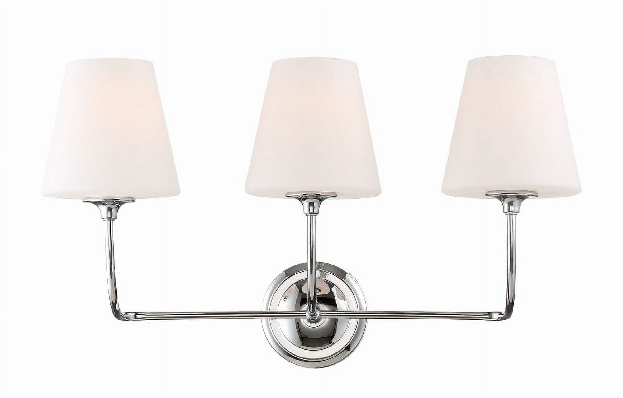 3 Light Bath Vanity In Classic Style 23.25 Inches Wide By 13.25 Inches High-Polished Chrome Finish Crystorama Lighting 2443-Op-Ch