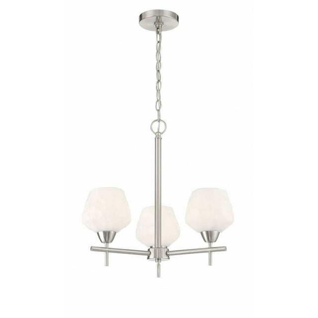 3 Light Chandelier-Brushed Nickel Finish    -Traditional Installation Minka Lavery 2173-84
