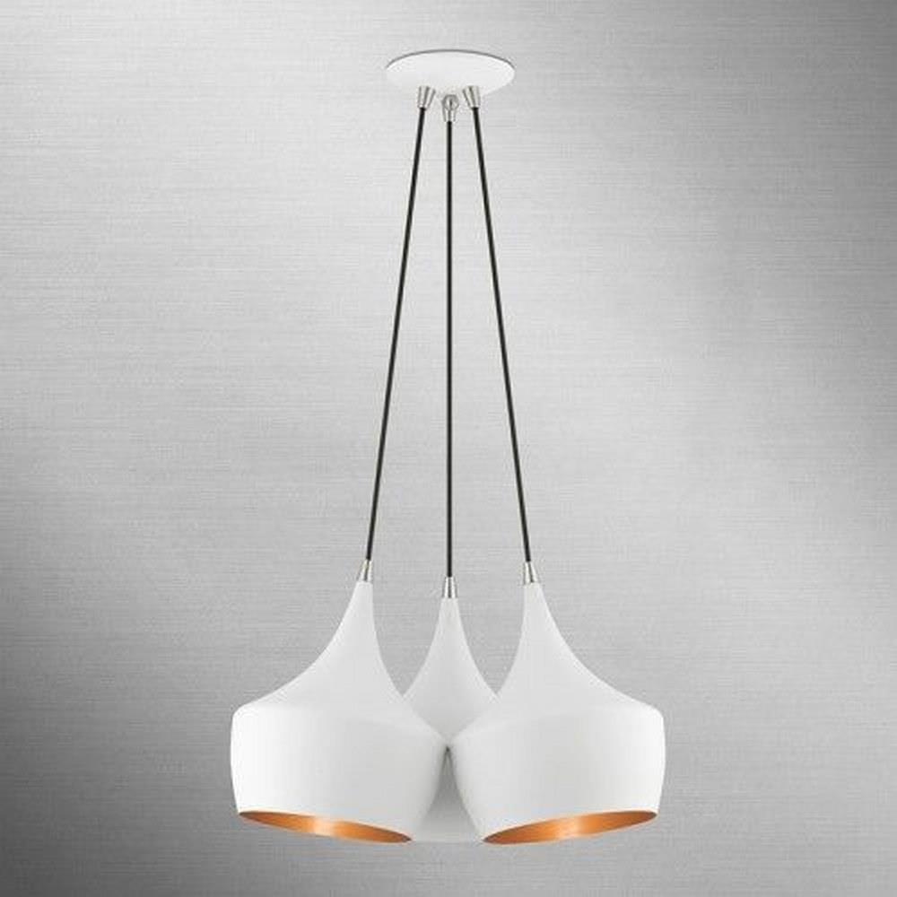 Livex Lighting Waldorf 3 - Light Pendant in  White