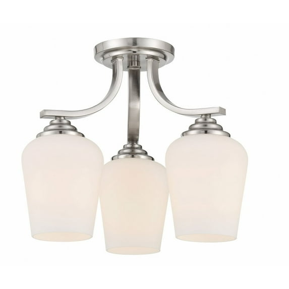 3 Light Convertible Chandelier-Brushed Nickel Finish    -Traditional Installation Minka Lavery 4926-84
