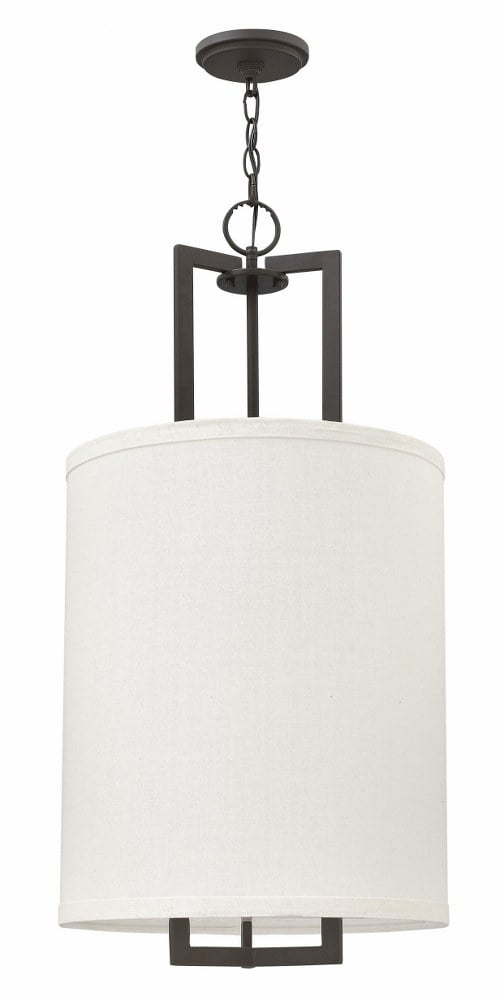 3 Light Large Drum Pendant In Transitional Style 16 Inches Wide By 32.75 Inches High-Buckeye Bronze Finish Hinkley Lighting 3205Kz