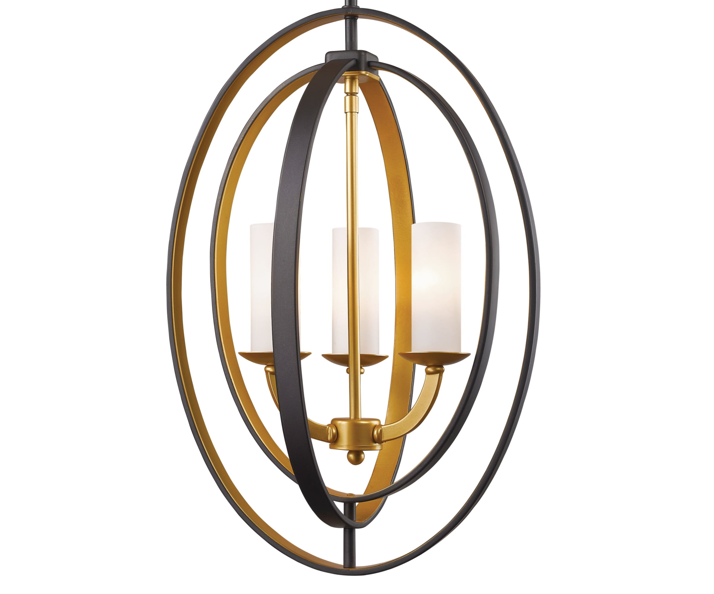 3 Light Pendant In Architectural Style 15.13 Inches Wide By 23 Inches High-Bronze Gold Finish Z-Lite 6004-3S-Bzgd