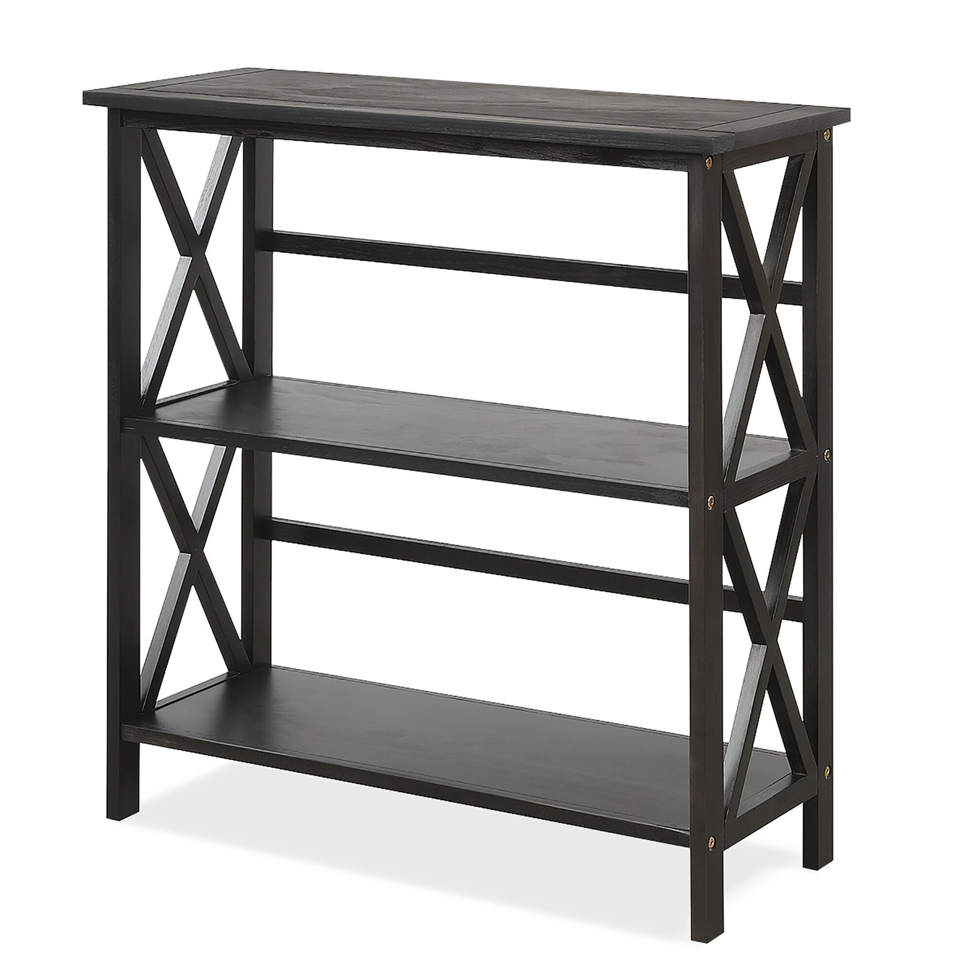 Montego 3-Shelf Bookcase-Black