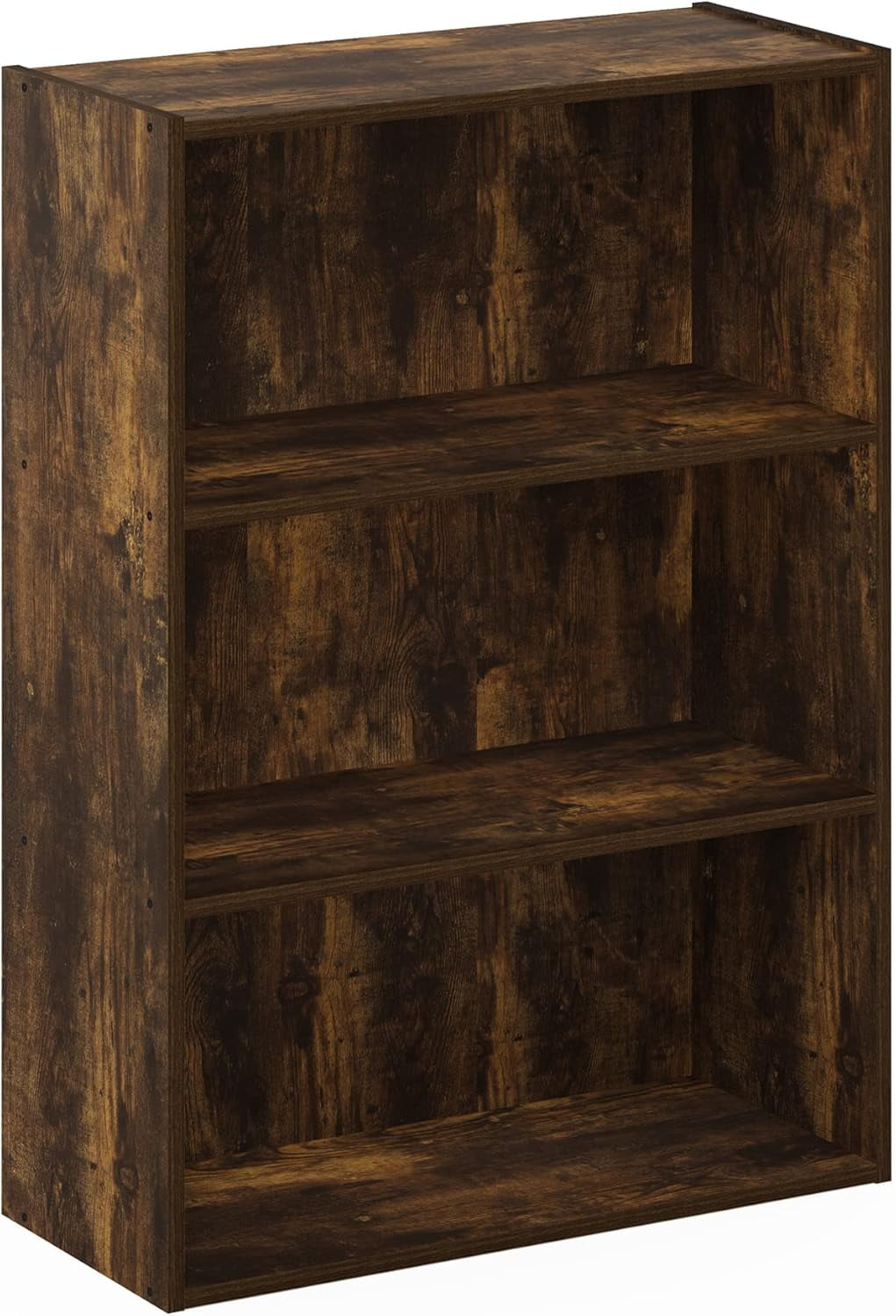 Furinno JAYA Simple Home 3-Tier Adjustable Shelf Bookcase, Amber Pine