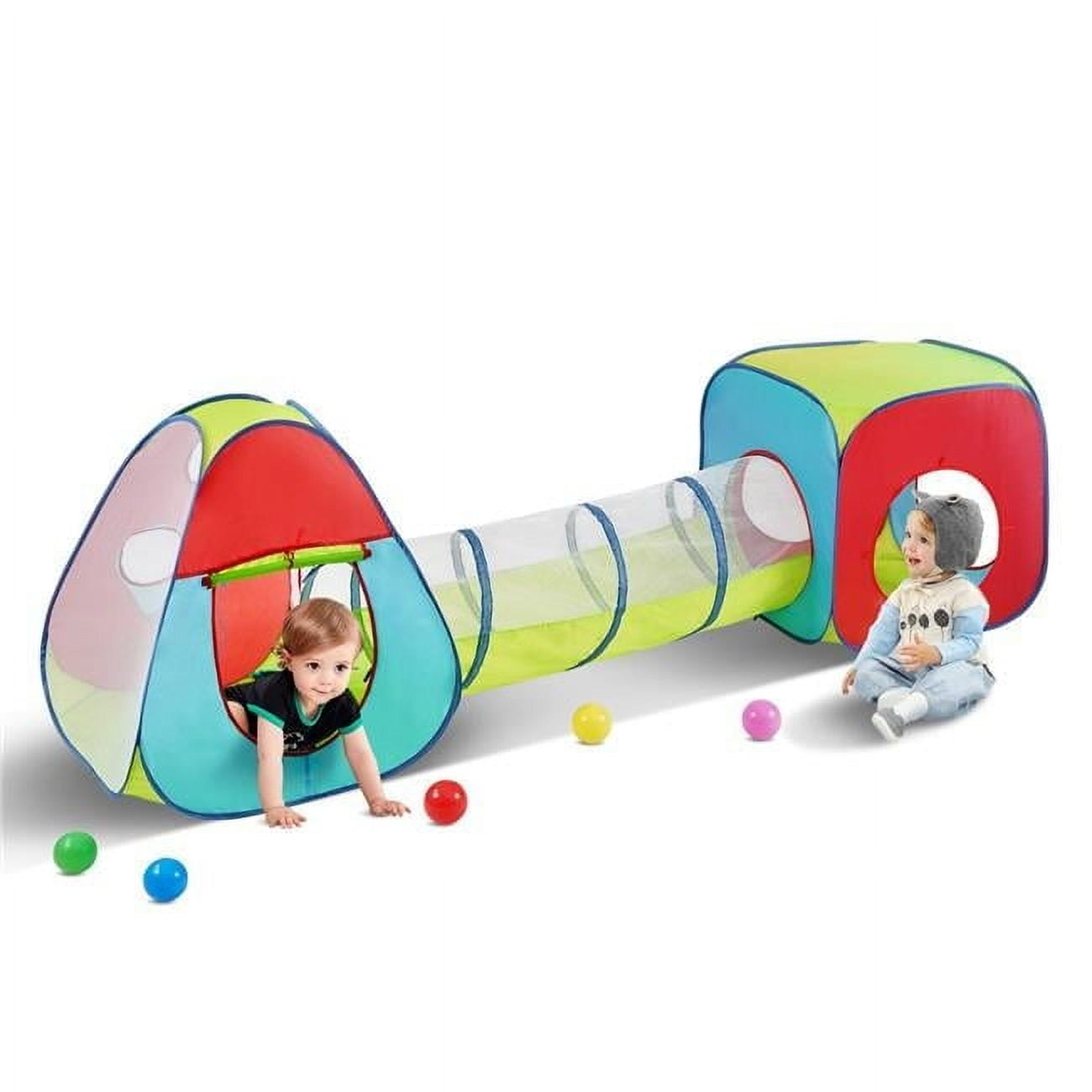 3 in 1 Kids Play Tent with Tunnel, Multi Color