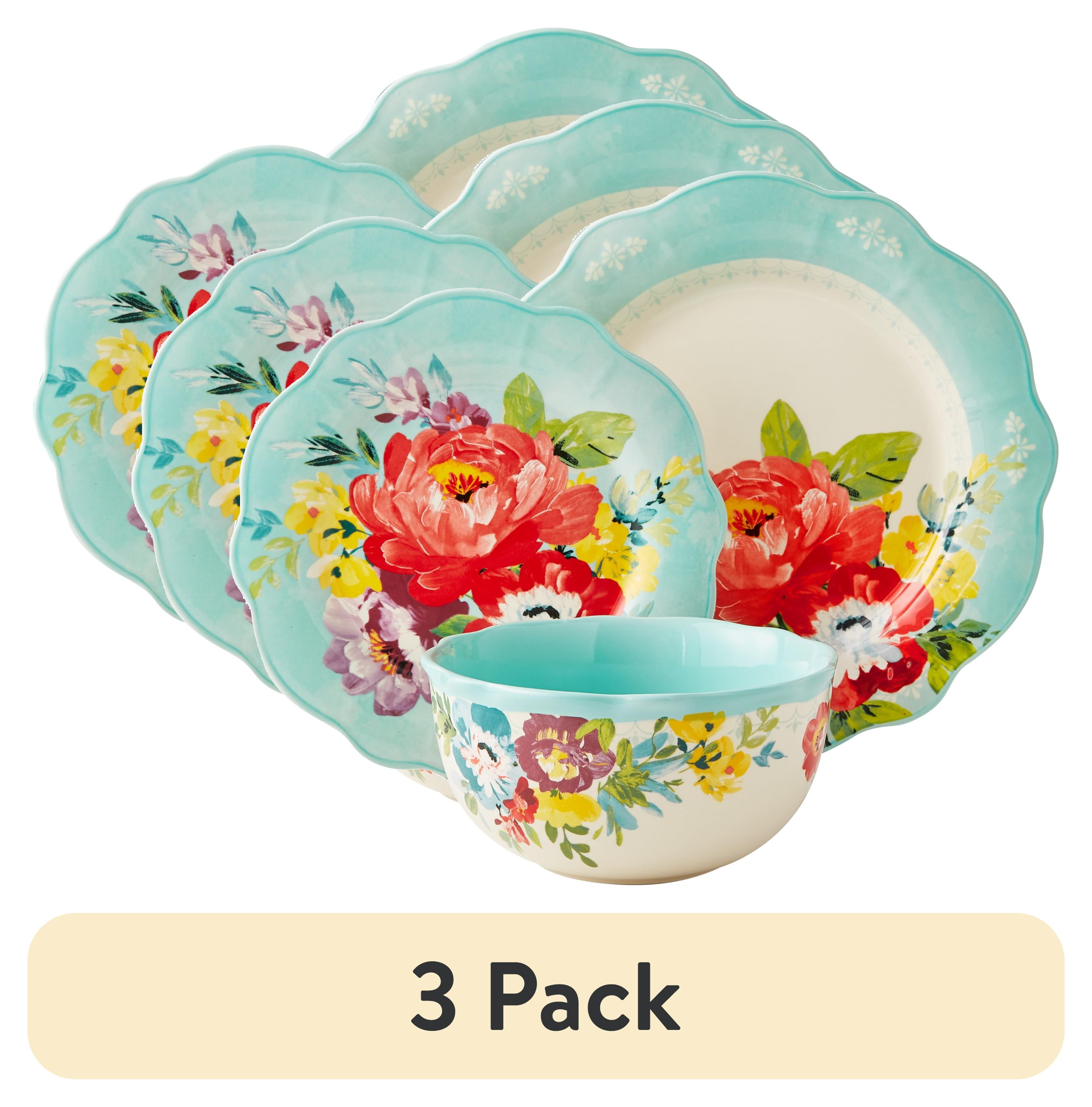 The Pioneer Woman Sweet Romance Blossom 12-Piece Dinnerware Set