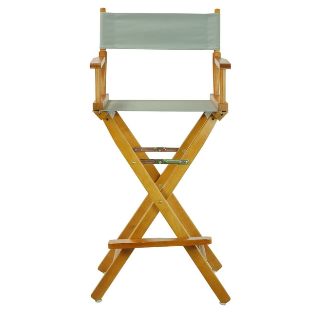 "30" Director's Chair Honey Oak Frame-Gray Canvas"